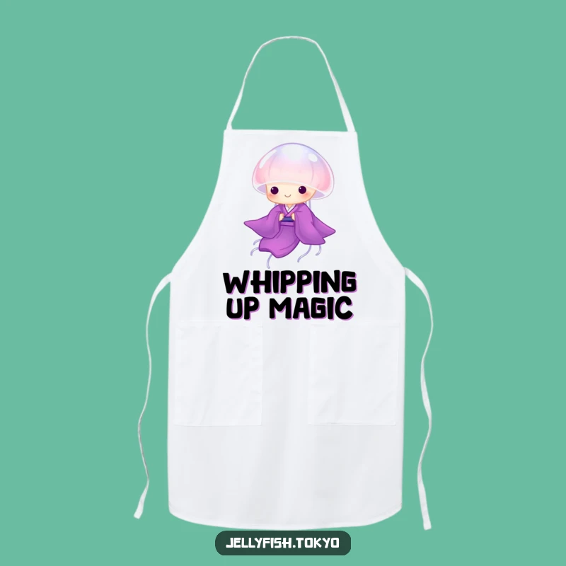 Funny Purple Kimono Jellyfish Apron: Cook with Grace and Humor