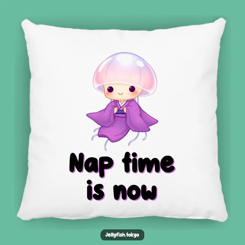 Funny Purple Kimono Jellyfish Pillow: Soft Comfort & Humorous Decor
