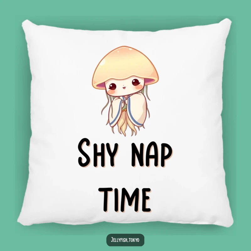 Funny Shy Jellyfish Kimono Pillow: Peeking Fan Comfort Gift