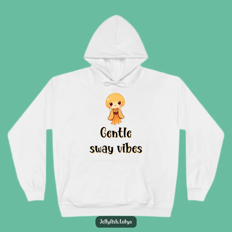 Funny Orange Kimono Jellyfish Hoodie: Cozy Comfort, Tiny Charm