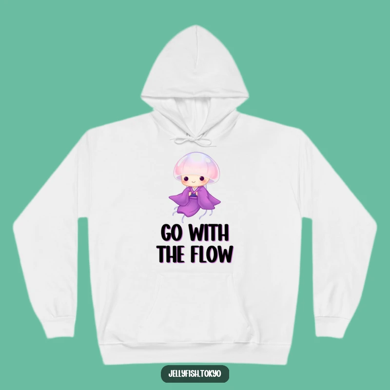 Funny Purple Kimono Jellyfish Hoodie: Cozy Comfort & Humorous Style