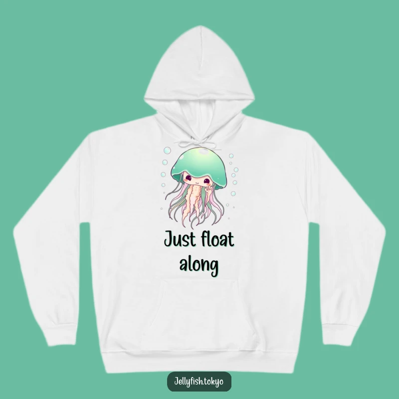 Funny Emerald Kimono Jellyfish Hoodie: Cozy Ethereal Humor