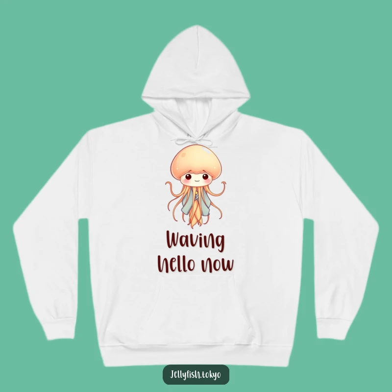 Funny Tiny Jellyfish Kimono Hoodie: Graceful Ribbon Tentacles Cozy Gift