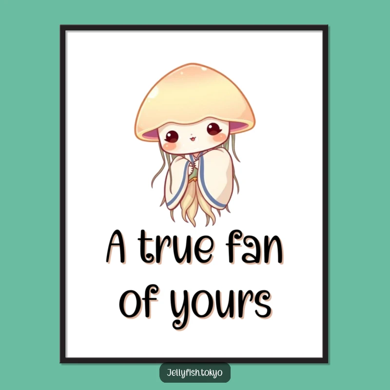 Free Printable Wall Art: Shy Jellyfish Kimono Funny Downloadable Art Gift