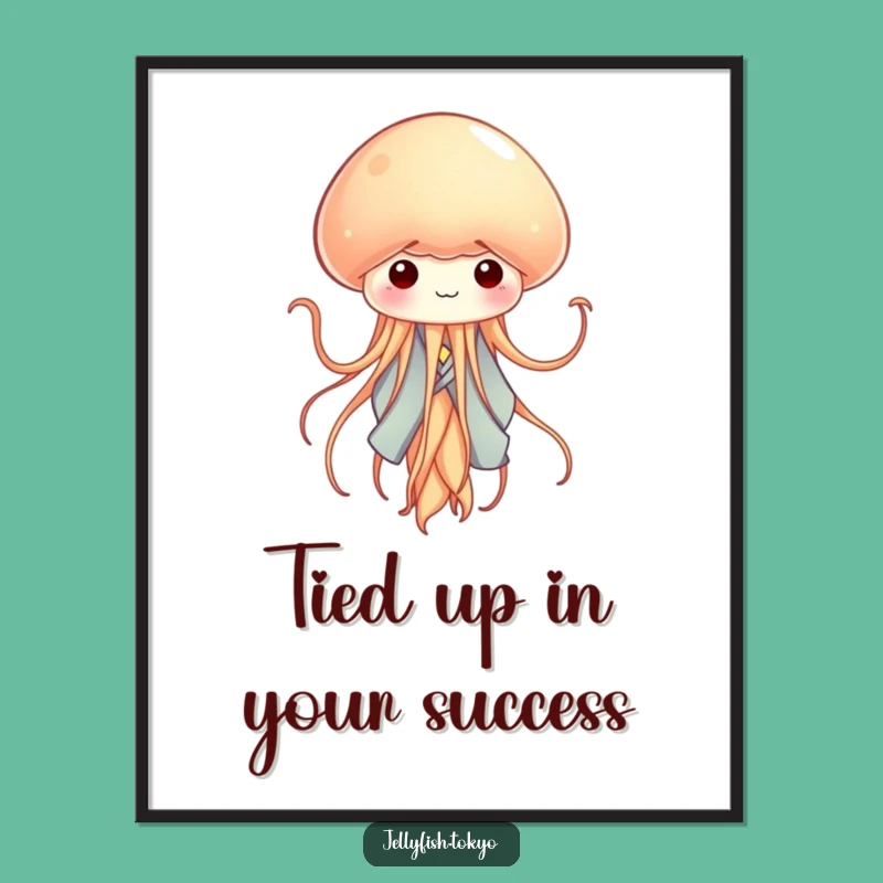 Free Printable Wall Art: Tiny Kimono Jellyfish Funny Downloadable Art Gift
