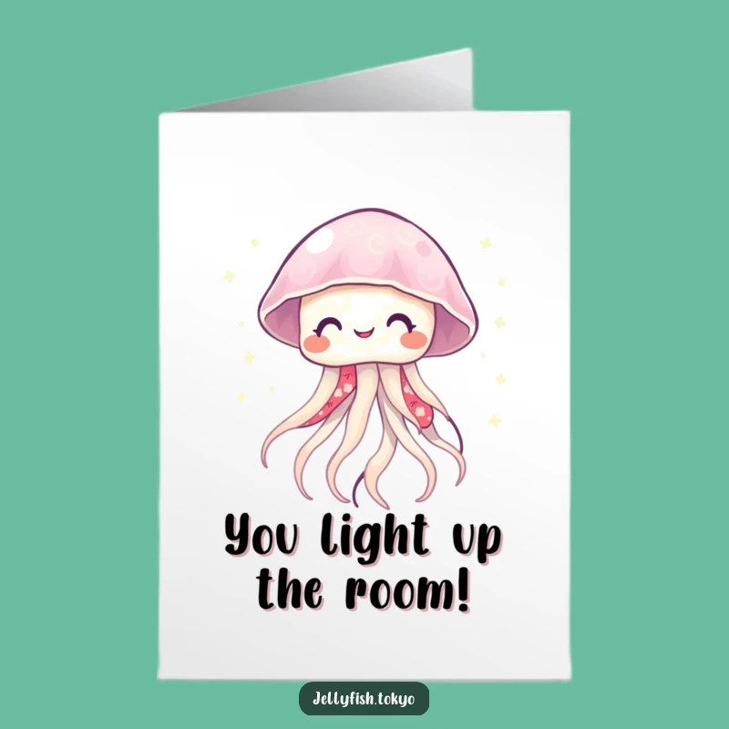 Free Printable Congrats Card: Smiling Jellyfish Kimono Funny Downloadable Gift