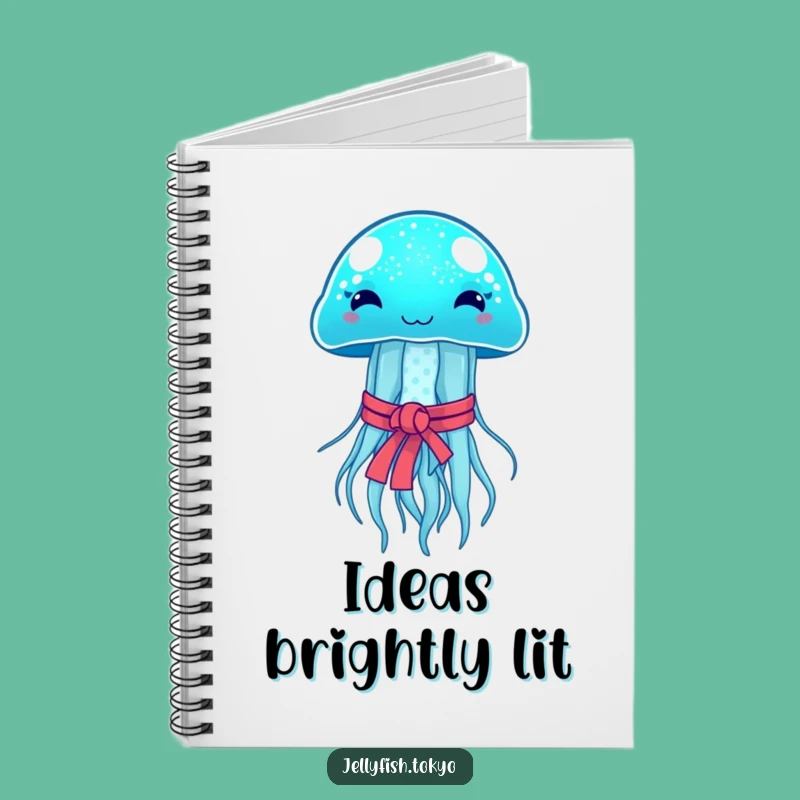 Funny Blue Jellyfish Obi Notebook: Jot Down Ideas with a Glow