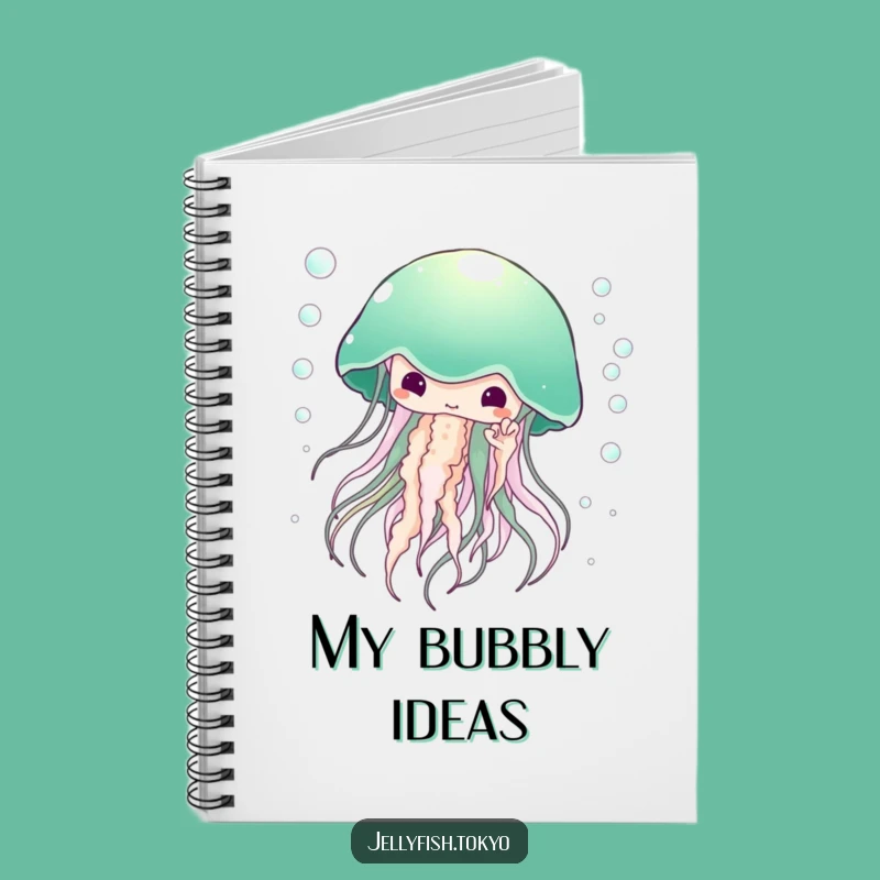Funny Emerald Kimono Jellyfish Notebook: Jot Down Ethereal Thoughts