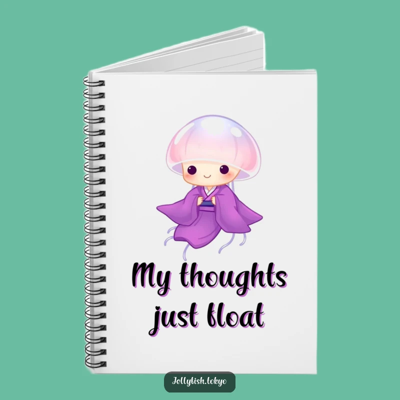 Funny Purple Kimono Jellyfish Notebook: Jot Down Ideas with Humor
