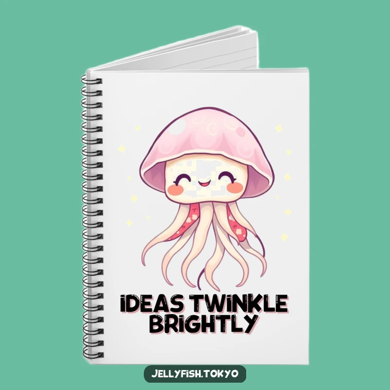 Funny Smiling Jellyfish Kimono Notebook: Twinkling Light Journal Gift