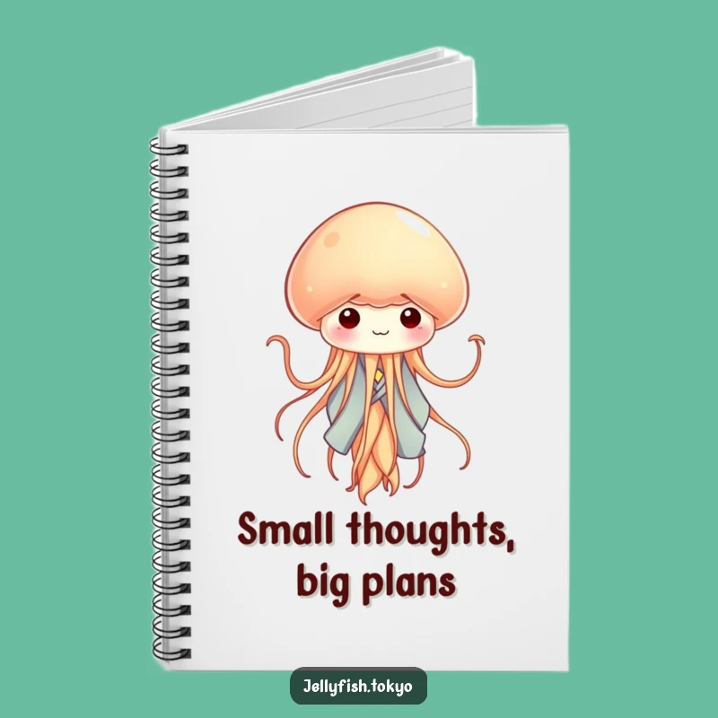 Funny Tiny Jellyfish Kimono Notebook: Ribbon Tentacles Journal Gift