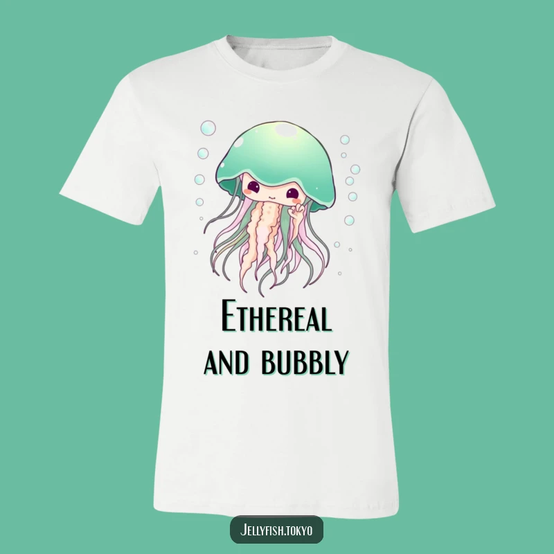 Funny Emerald Kimono Jellyfish T-Shirt: Ethereal Style, Hilarious Wear