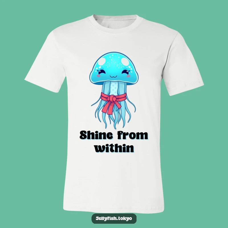 Funny Blue Jellyfish Obi T-Shirt: Glowing Style, Hilarious Statement