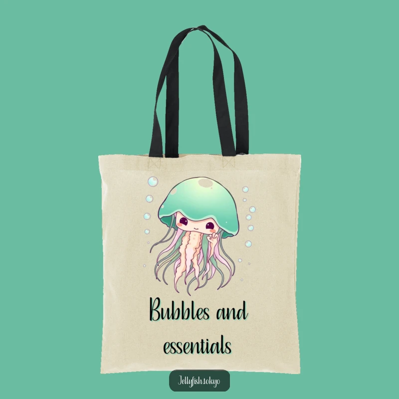 Funny Emerald Kimono Jellyfish Tote Bag: Carry Ethereal Humor