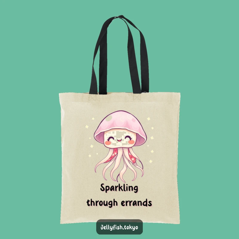 Funny Smiling Jellyfish Kimono Tote Bag: Twinkling Light Carrier Gift