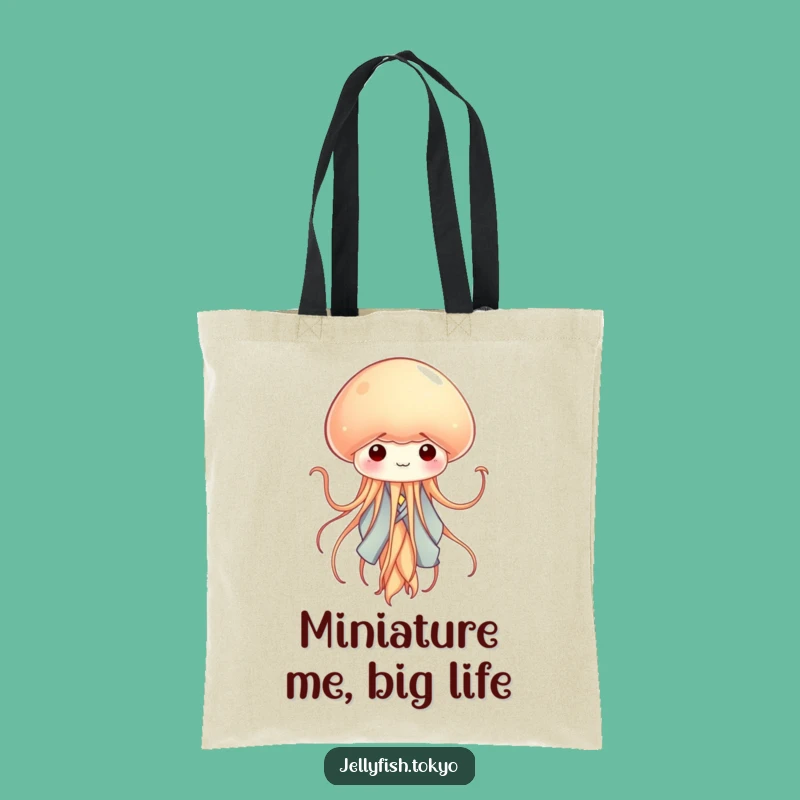 Funny Tiny Jellyfish Kimono Tote Bag: Ribbon Tentacles Carry-All Gift
